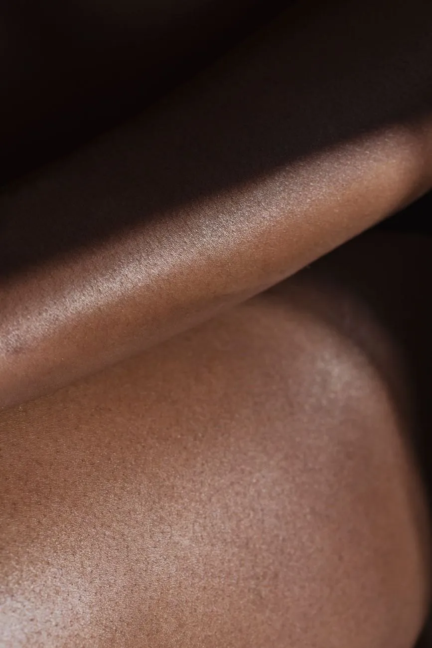 Close-up of healthy, glowing natural skin